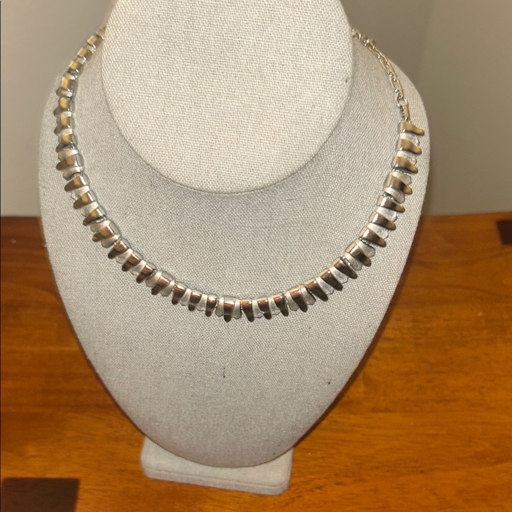 Trafari Polished Silver-Link Spike Necklace - Women's Silver